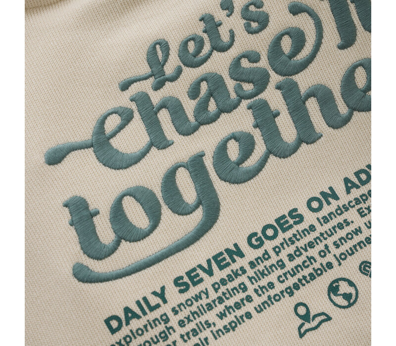 Daily Seven Oversized Sweater Backprint Sandshell