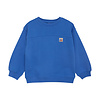 Daily seven Daily Seven Oversized Sweater Textprint Dusty Kobalt