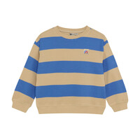 Daily Seven Oversized Sweater Big Stripe Dusty Kobalt
