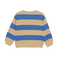 Daily Seven Oversized Sweater Big Stripe Dusty Kobalt