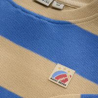 Daily Seven Oversized Sweater Big Stripe Dusty Kobalt