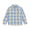 Daily Seven Shirt Check Print Dusty Kobalt