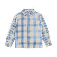 Daily Seven Shirt Check Print Dusty Kobalt