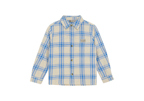 Daily seven Daily Seven Shirt Check Print Dusty Kobalt