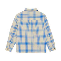 Daily Seven Shirt Check Print Dusty Kobalt
