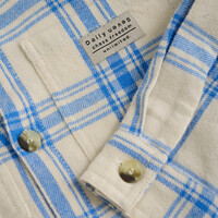 Daily Seven Shirt Check Print Dusty Kobalt