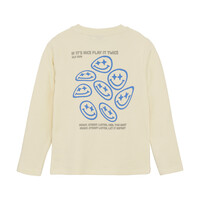 Daily Seven T-shirt Longsleeve Backprint Off White