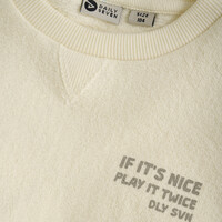 Daily Seven T-shirt Longsleeve Backprint Off White