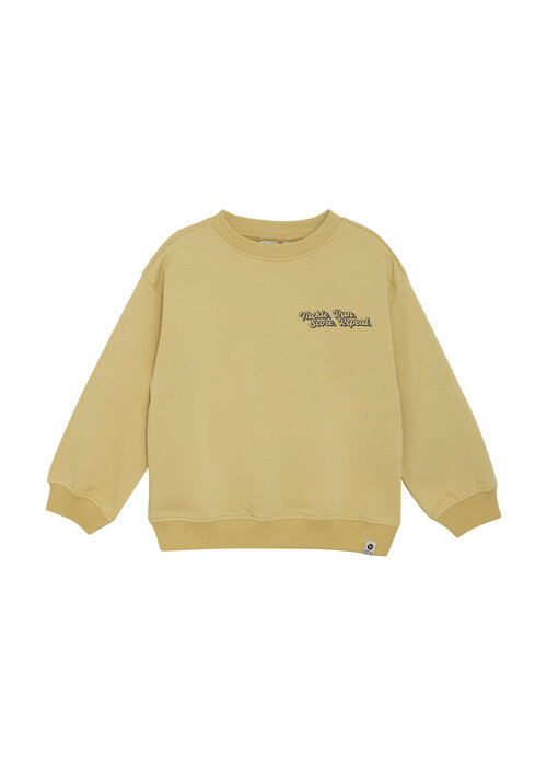 Daily seven Daily Seven Oversized Sweater Retro Print Silver Fern