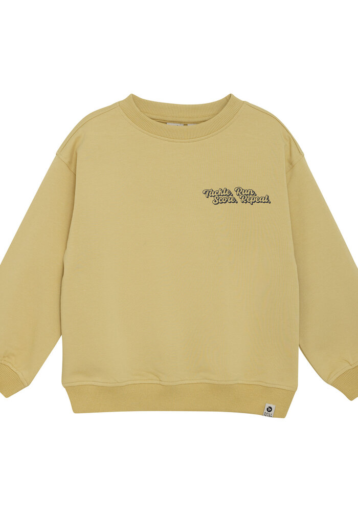 Daily Seven Oversized Sweater Retro Print Silver Fern