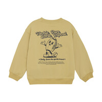 Daily Seven Oversized Sweater Retro Print Silver Fern