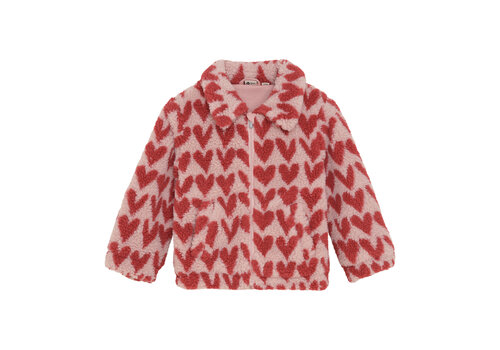 Daily seven Daily Seven Teddy Jacket Heart Pale Mauve