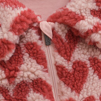 Daily Seven Teddy Jacket Heart Pale Mauve