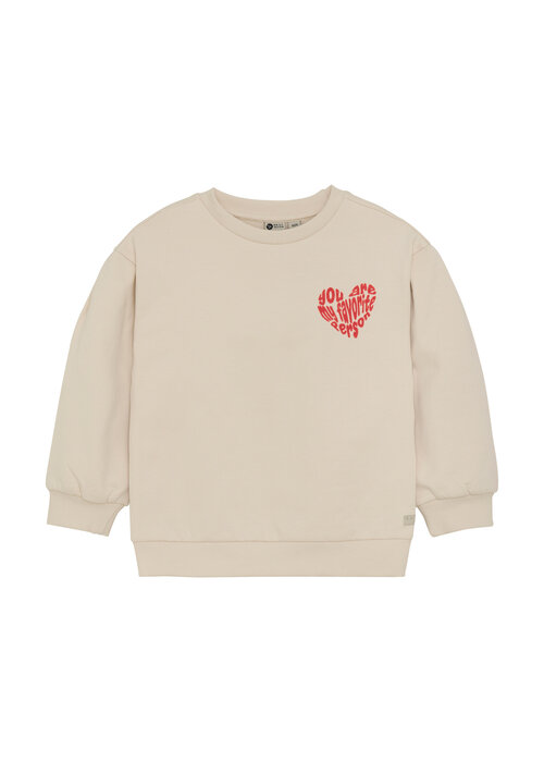 Daily seven Daily Seven Sweater Brushed Backprint Sandshell