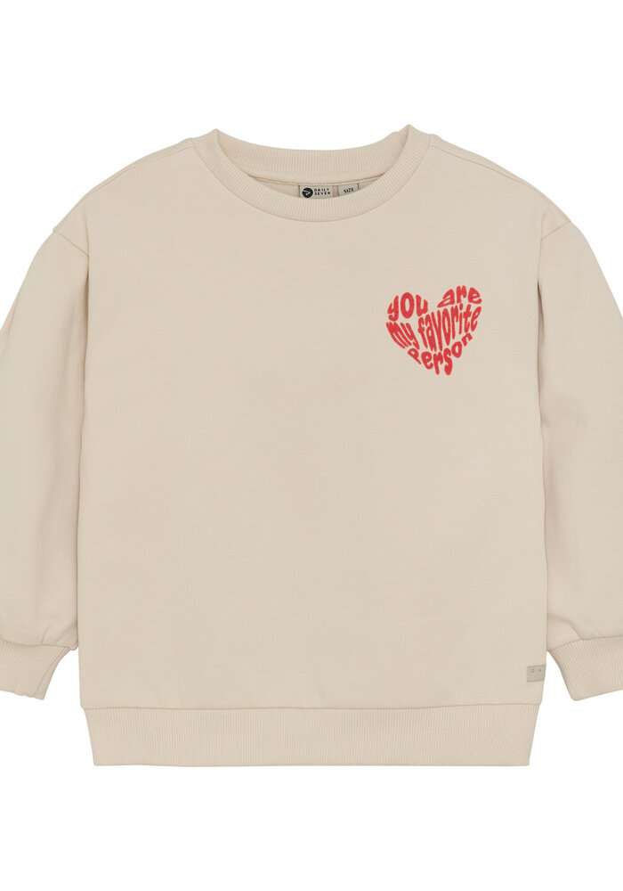 Daily Seven Sweater Brushed Backprint Sandshell