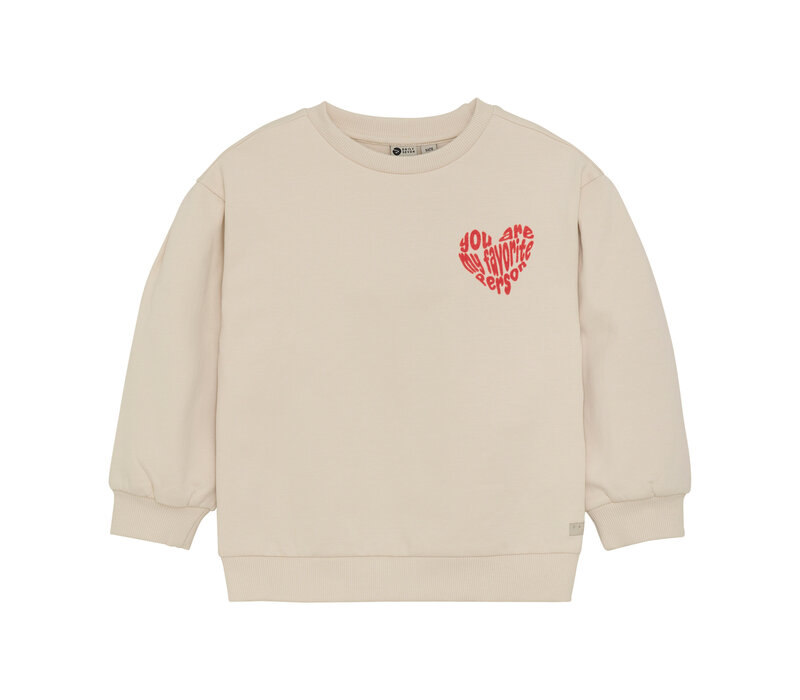 Daily Seven Sweater Brushed Backprint Sandshell