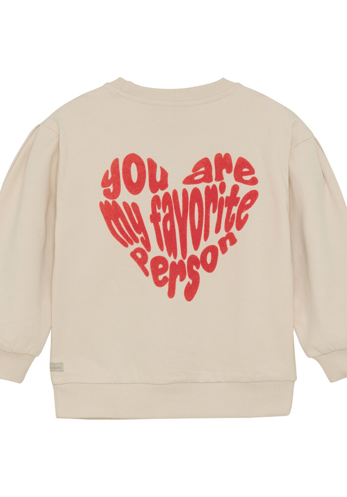 Daily Seven Sweater Brushed Backprint Sandshell