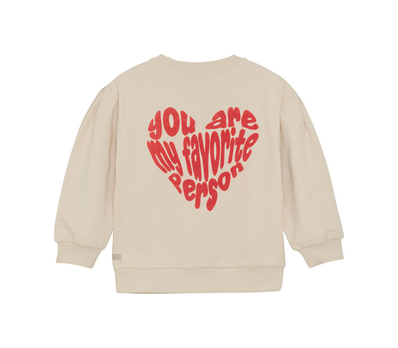 Daily Seven Sweater Brushed Backprint Sandshell