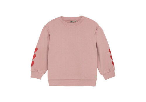 Daily seven Daily Seven Sweater Heart Embroidery Pale Mauve