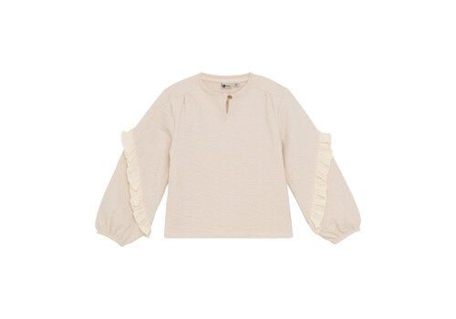 Daily seven Daily Seven T-shirt Longsleeve Ruffle Sandshell