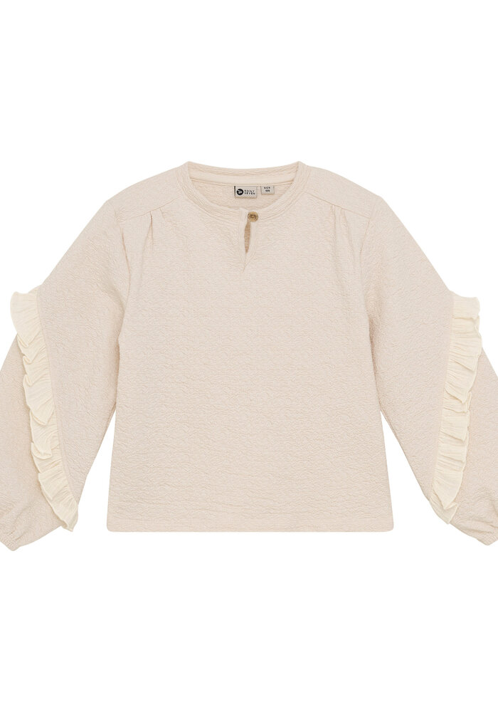 Daily Seven T-shirt Longsleeve Ruffle Sandshell