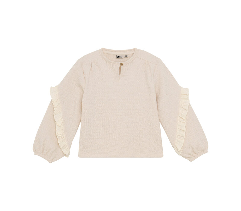 Daily Seven T-shirt Longsleeve Ruffle Sandshell