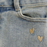 Daily Seven 2500 Mom Fit Embroiderie Used Medium Denim