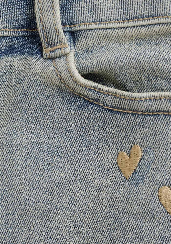 Daily Seven 2500 Mom Fit Embroiderie Used Medium Denim