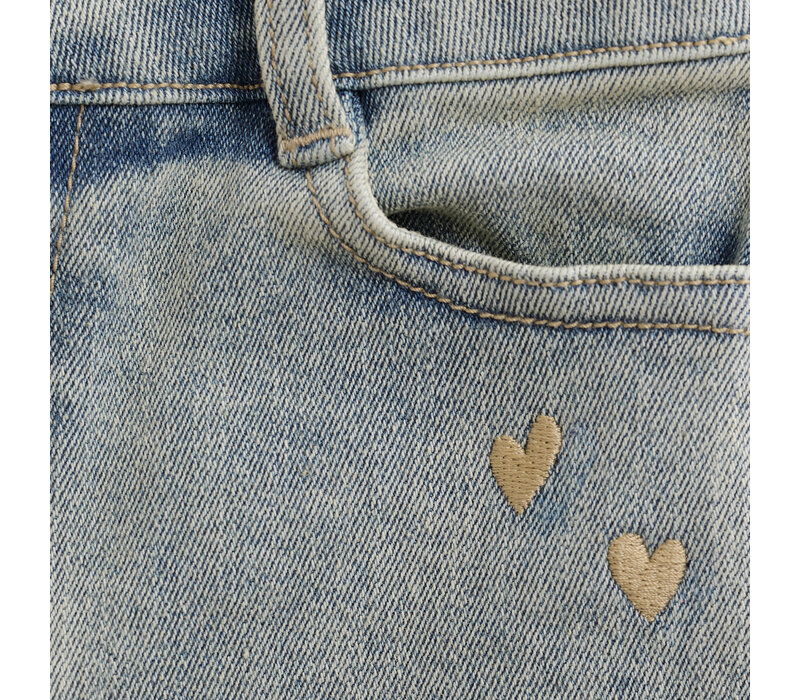 Daily Seven 2500 Mom Fit Embroiderie Used Medium Denim