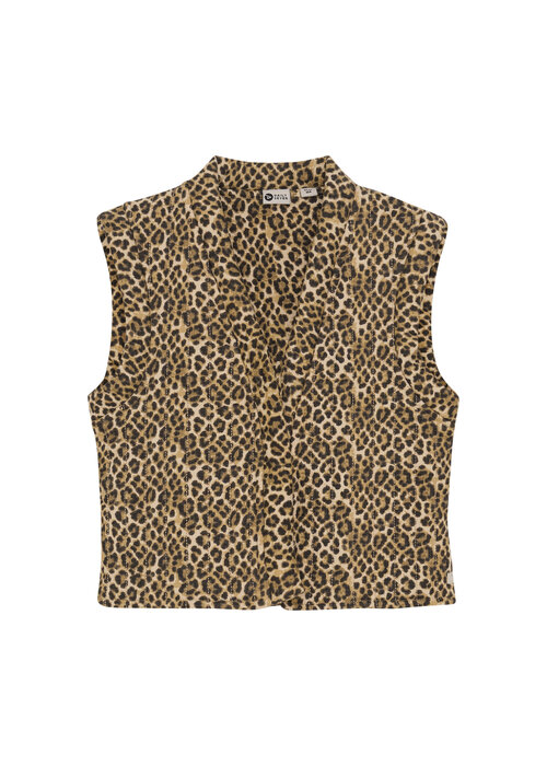 Daily seven Daily Seven Padded Animal Gilet Latte Sand