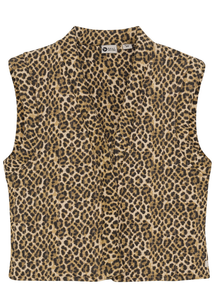 Daily Seven Padded Animal Gilet Latte Sand