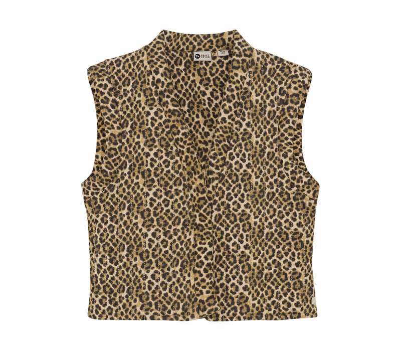 Daily Seven Padded Animal Gilet Latte Sand