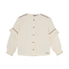Daily seven Daily Seven Shirt Longsleeve Ruffle Off White