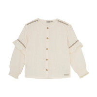 Daily Seven Shirt Longsleeve Ruffle Off White