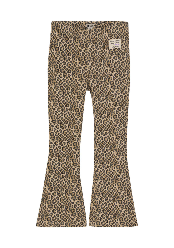 Daily Seven Animal Flared Pants Latte Sand