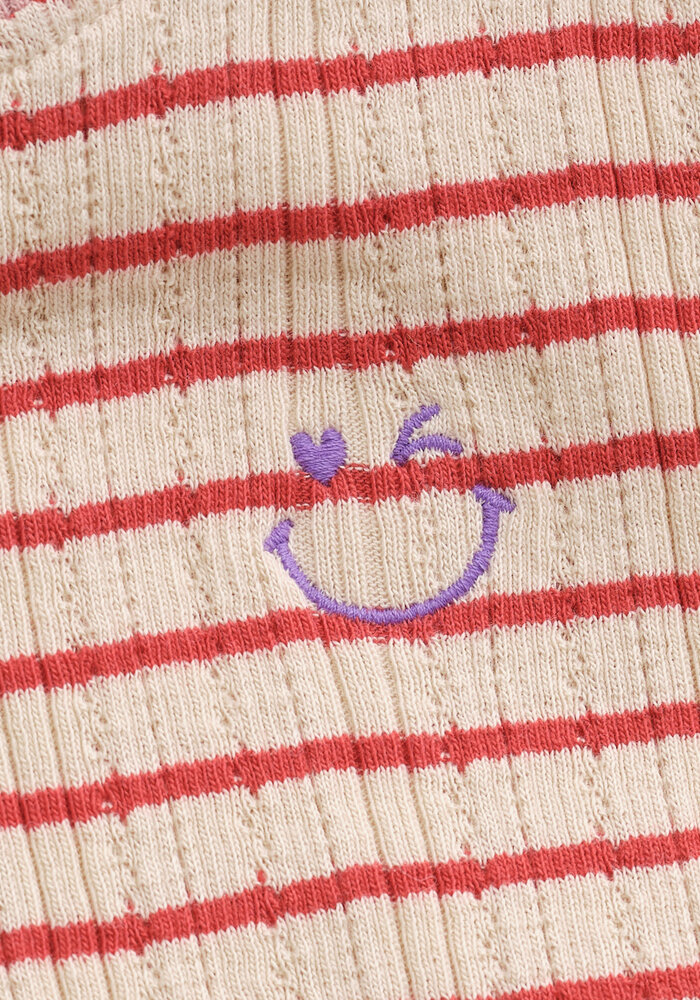 Daily Seven T-shirt Longsleeve Stripe Baked Apple