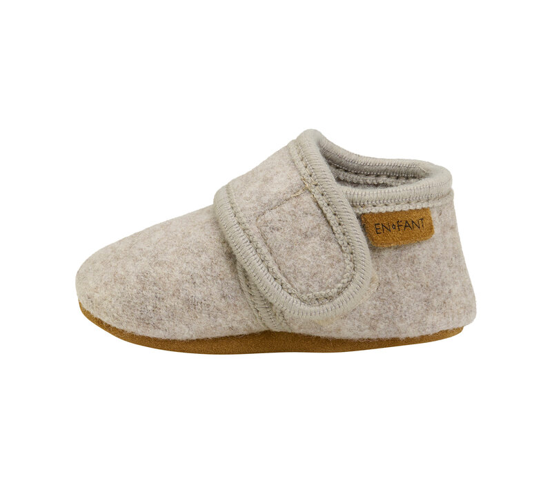 Enfant Baby Wool slippers Sand Melange