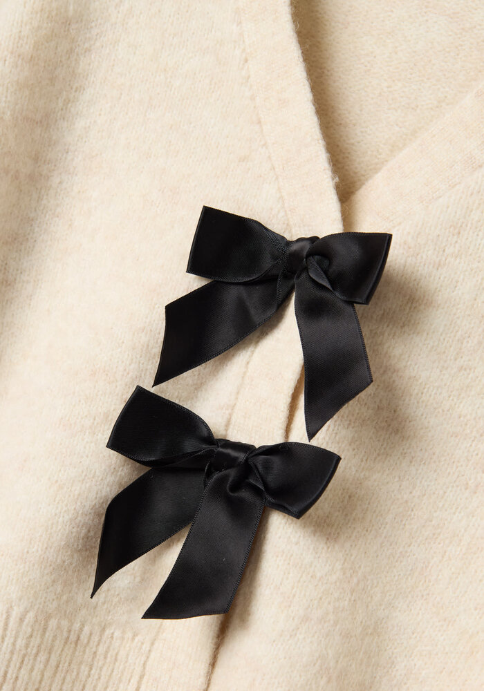 Name it NKFRINA LS KNIT CARD Jet Stream BLACK BOW