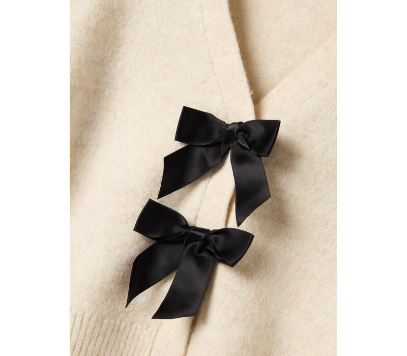 Name it NKFRINA LS KNIT CARD Jet Stream BLACK BOW