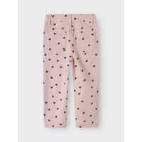 Name it NMFROSE STRAIGHT AOP TWILL PANT 7218-YF Burnished Lilac HEART