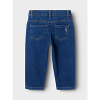 Name it NMFBELLA MOM EMB JEANS 1224-FR NOOS Dark Blue Denim FLOWER EMB