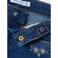 Name it NMFBELLA MOM EMB JEANS 1224-FR NOOS Dark Blue Denim FLOWER EMB