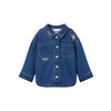 Name it NMFKARA EMB DNM JACKET 1224-FR Dark Blue Denim FLOWER EMB