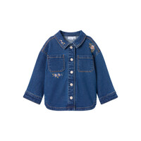 Name it NMFKARA EMB DNM JACKET 1224-FR Dark Blue Denim FLOWER EMB
