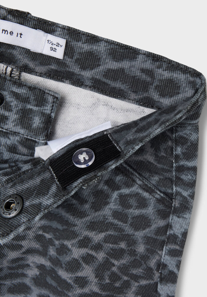 Name it NMFBELLA TWI MOM PANTS 4444-TD Night Owl GREY LEOPARD