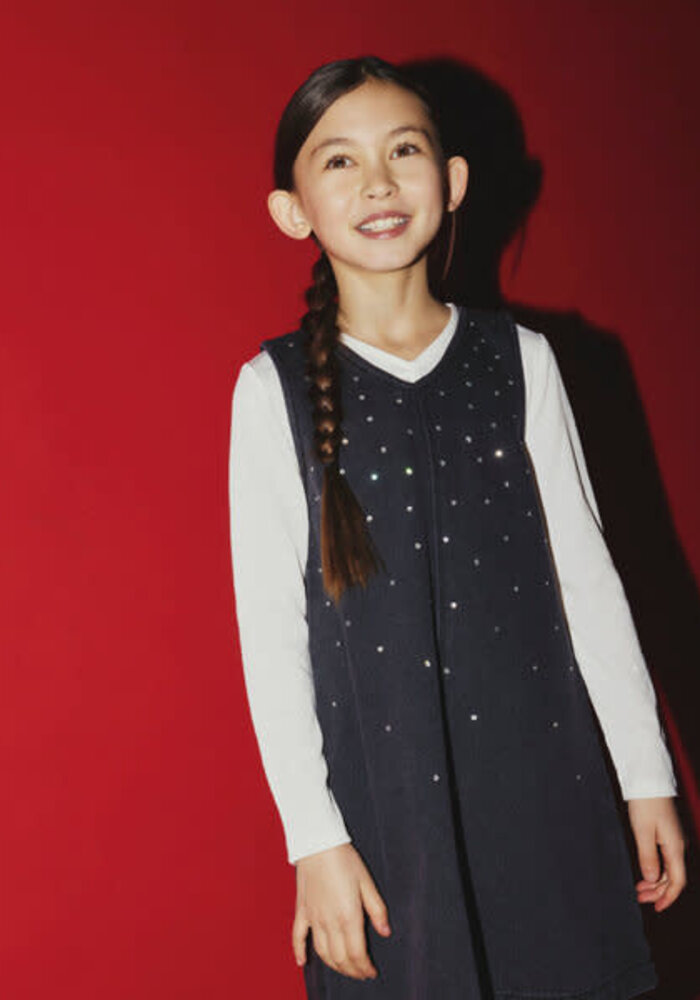 Name it NKFMONALA SL LOOSE DRESS 8810-IM O Dark Grey Denim