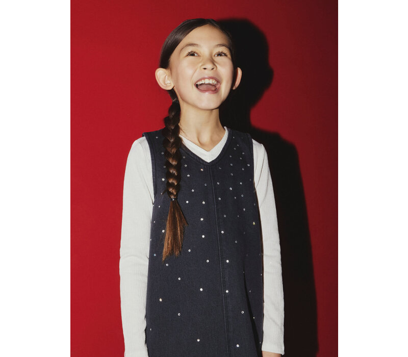 Name it NKFMONALA SL LOOSE DRESS 8810-IM O Dark Grey Denim