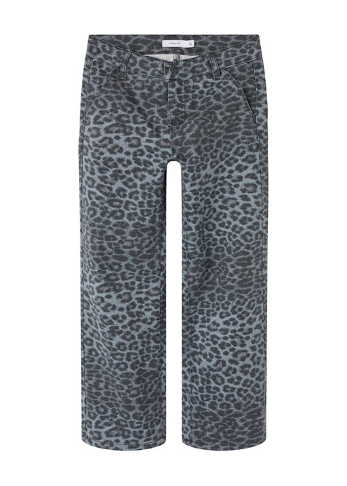 Name it Name it NKFROSE WIDE TWI PANTS 4444-TD NOOS Night Owl GREY LEOPARD