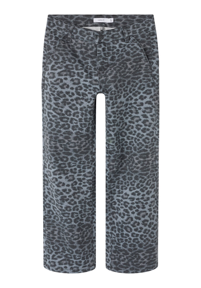 Name it NKFROSE WIDE TWI PANTS 4444-TD NOOS Night Owl GREY LEOPARD