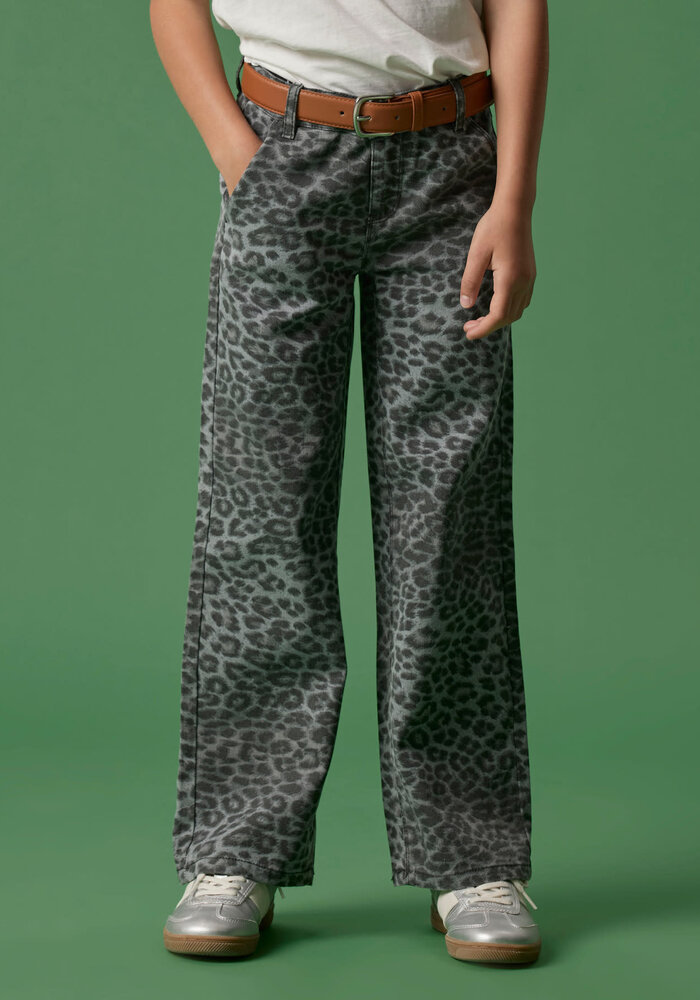 Name it NKFROSE WIDE TWI PANTS 4444-TD NOOS Night Owl GREY LEOPARD